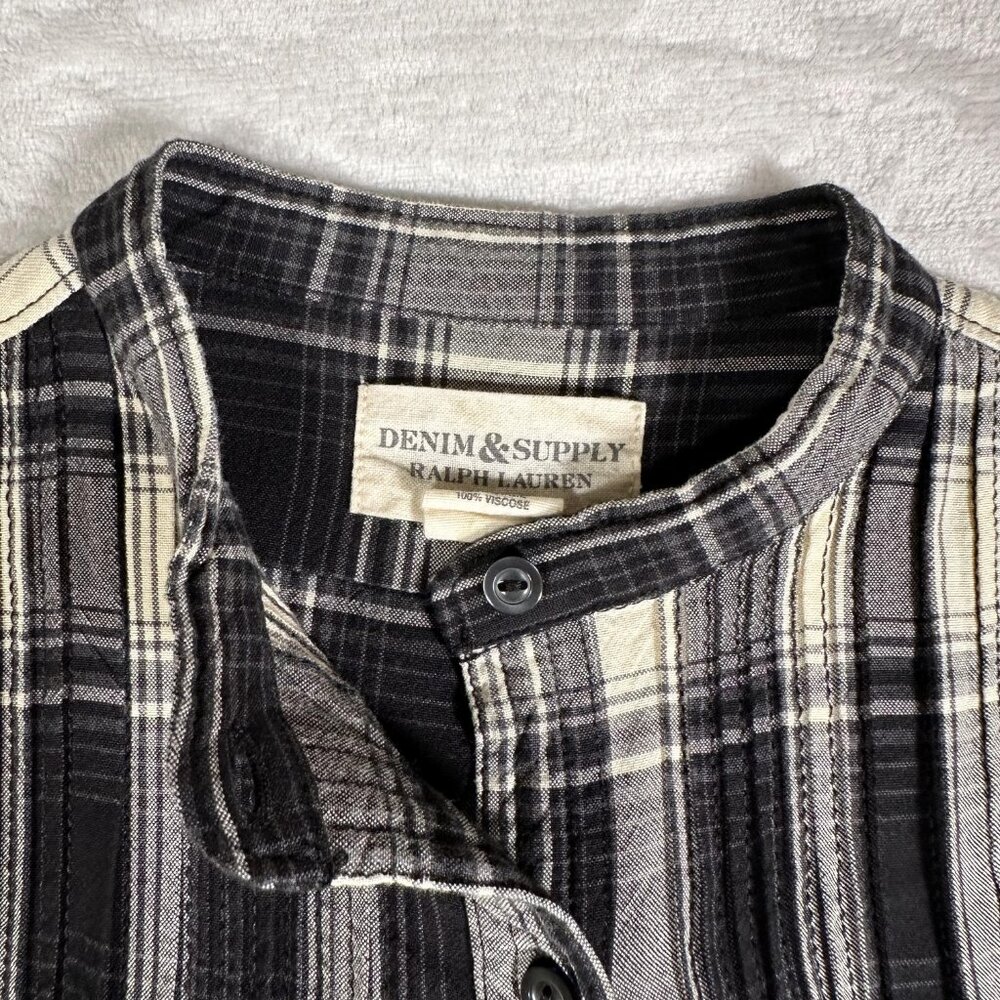 Ralph Lauren Denim Supply Shirt Women Size S Plaid Long Sleeve Tunic Top EUC - Picture 4 of 11